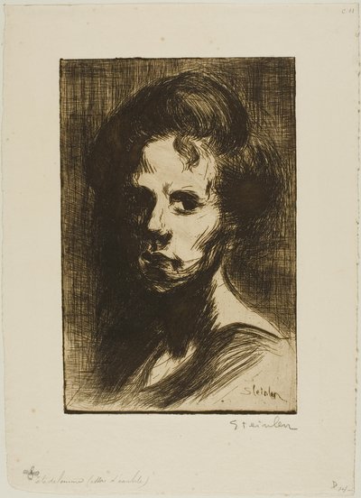 Cabeça de mulher, placa I de Théophile Alexandre Pierre Steinlen