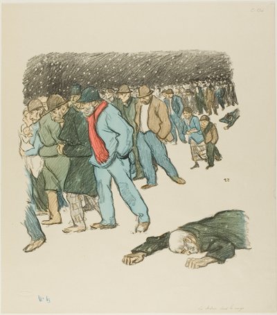 Miséria sob a neve de Théophile Alexandre Pierre Steinlen