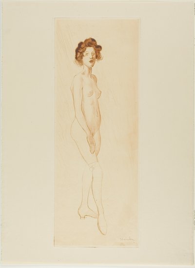Modelo em pé de Théophile Alexandre Pierre Steinlen