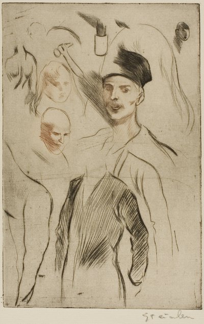 Prato de esboços, n.º 2 de Théophile Alexandre Pierre Steinlen