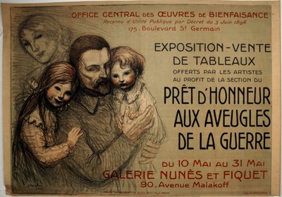 Pronto para homenagear os cegos de guerra de Théophile Alexandre Pierre Steinlen