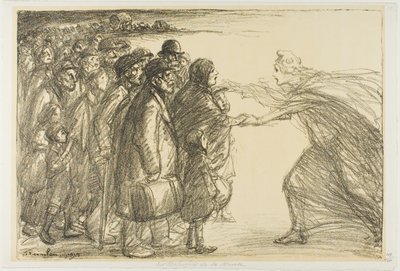 Refugiados do Mosa de Théophile Alexandre Pierre Steinlen