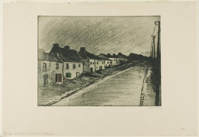 Estrada através de uma aldeia de Théophile Alexandre Pierre Steinlen