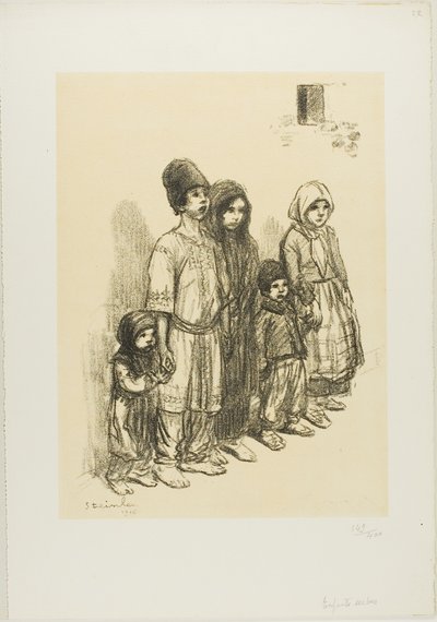 Crianças sérvias de Théophile Alexandre Pierre Steinlen