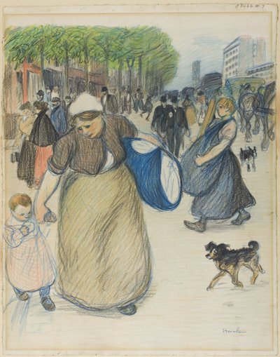 Cena de rua de Théophile Alexandre Pierre Steinlen