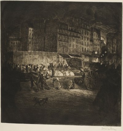 O carrinho do lixo de Théophile Alexandre Pierre Steinlen