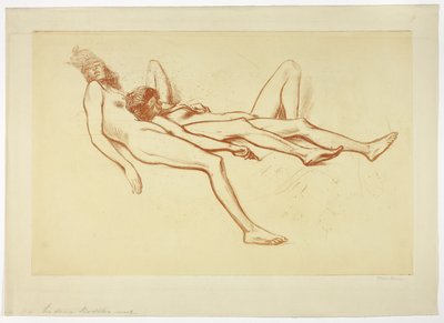 Dois modelos nus de Théophile Alexandre Pierre Steinlen