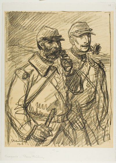 Dois soldados de Théophile Alexandre Pierre Steinlen