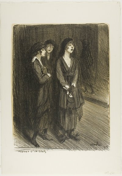 Viúvas de um Luís, placa sete de Actualités de Théophile Alexandre Pierre Steinlen