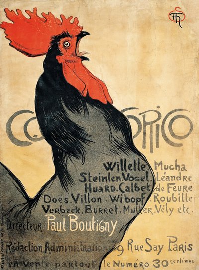 Cocorico Poster de Théophile Alexandre Steinlen