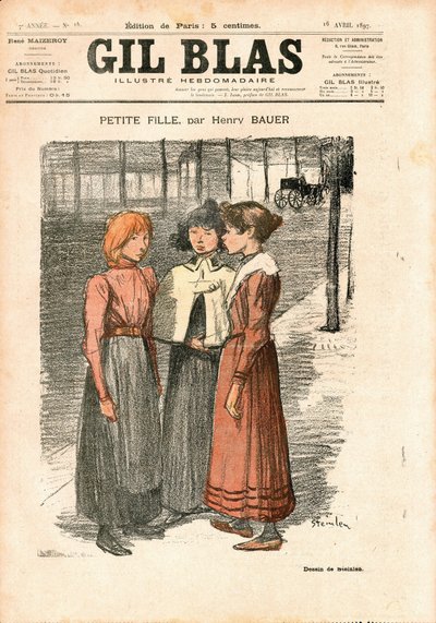 Capa do "Gil Blas". de Théophile Alexandre Steinlen