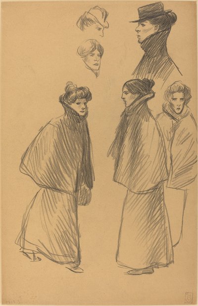 Estudos de Figuras [reto] de Théophile Alexandre Steinlen