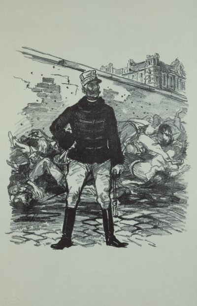 General Gaston Auguste (1830-1909) Marquês de Gallifet, em toda a sua glória de Théophile Alexandre Steinlen