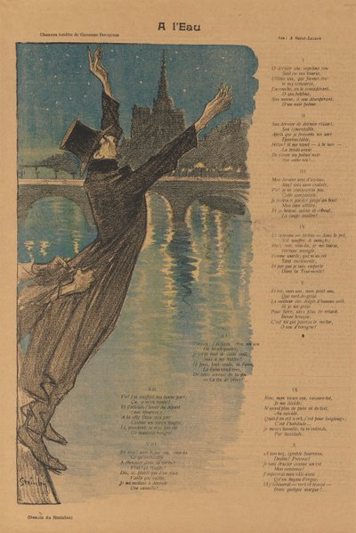 Gil Blas Illustré: Na beira da água A lEau, 1896. de Théophile Alexandre Steinlen
