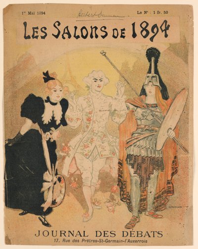 O Salão de 1894, capa Journal des Débats de Théophile Alexandre Steinlen