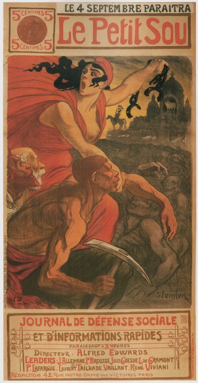 O centavo, 1900 de Théophile Alexandre Steinlen