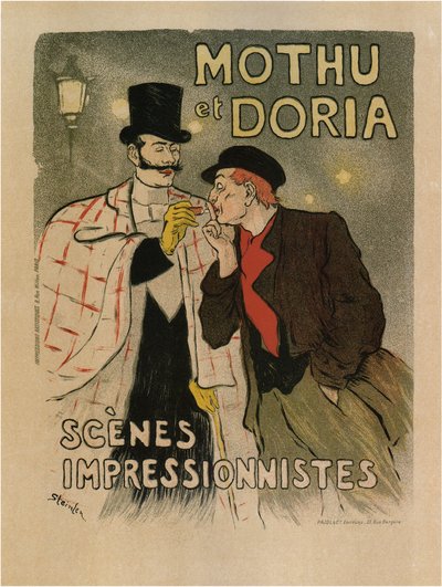 Mothu e Doria. Cenas impressionistas, 1893 de Théophile Alexandre Steinlen