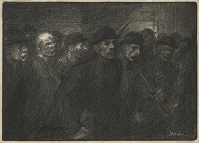 Trabalhadores a sair da fábrica de Théophile Alexandre Steinlen