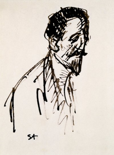 Retrato de Jehan Rictus, século XX de Théophile Alexandre Steinlen
