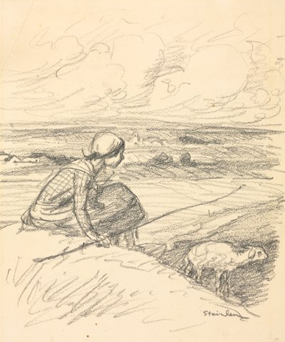 A Pastora, quarto quartel do século XIX ou primeiro quartel do século XX. de Théophile Alexandre Steinlen
