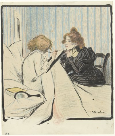 Duas mulheres em um quarto de Théophile Alexandre Steinlen