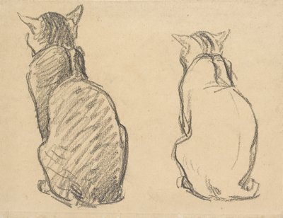 Dois Estudos de um Gato, início do século XX de Théophile Alexandre Steinlen