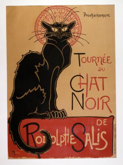 Tournée du Chat Noir de Rodolphe Salis (Tour do Chat Noir de Rodolphe Salis) de Théophile Alexandre Steinlen