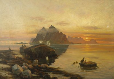 Bird Life (óleo sobre tela) de Thorolf Holmboe