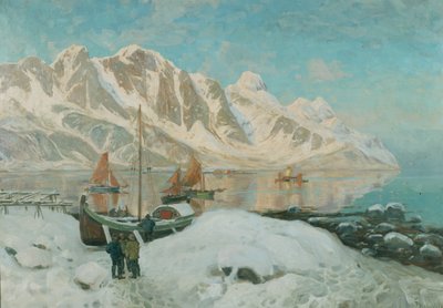 Norte da Noruega (óleo sobre tela) de Thorolf Holmboe