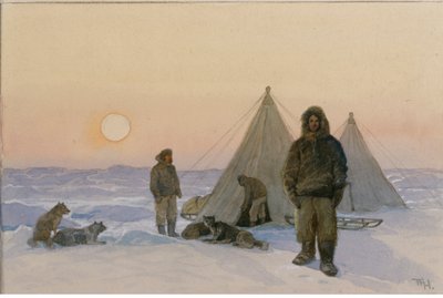 Expolorers polares (aguarela sobre papel) de Thorolf Holmboe