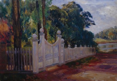 Paisagem de Verão com Cerca e Portão de Jardim de Thorolf Holmboe