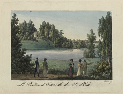 O Elizabeth Pavilion no Parque Pavlovsk, década de 1810. de Thurner