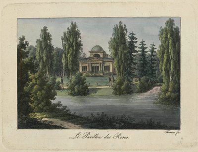 O Pavilhão das Rosas no Parque Pavlovsk, década de 1810. de Thurner