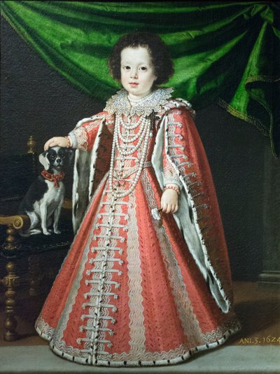 Retrato de Vittoria della Rovere em criança de Tiberio di Titi