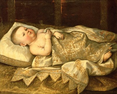 Retrato do Príncipe Leopold de Medici como um bebê de Tiberio di Tito
