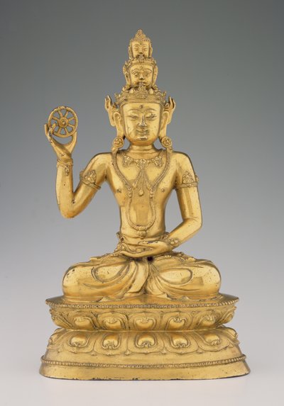 Vajrasattvadhatu Lokesvara (liga de cobre dourada) de Tibetan School