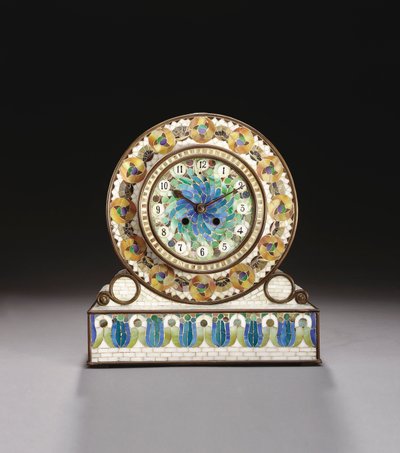 Relógio de lareira em mosaico Favrile (vidro e bronze) de Tiffany and Company