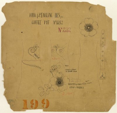 Design de Presunto e Perolado para Cafeteira Nº 6652 de Tiffany and Company