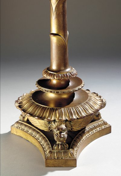 Candeeiro de pé &39;Poppy&39;, c.1910 (vidro com chumbo e bronze dourado) de Tiffany and Company