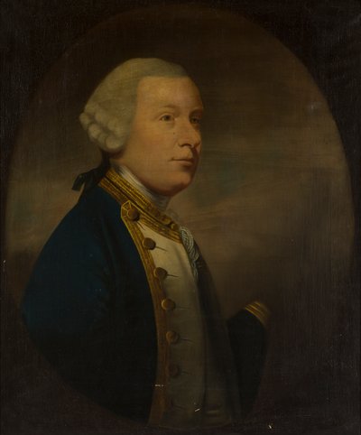 Retrato de meio comprimento do almirante Robert Duff de Fetteresso (óleo sobre tela) de Tilly (manner of) Kettle