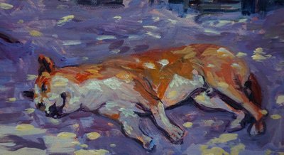 Sleeping Dog 2021 (óleo) de Tilly Willis