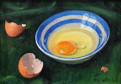 Somerset Egg, 2022 (óleo a bordo) de Tilly Willis