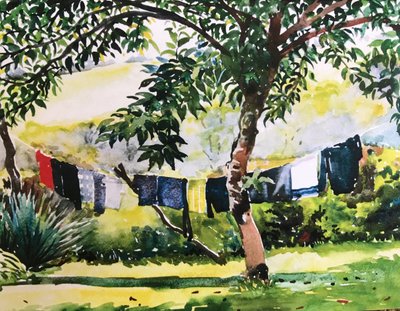 Linha de Lavagem 2017 (aguarela) de Tilly Willis