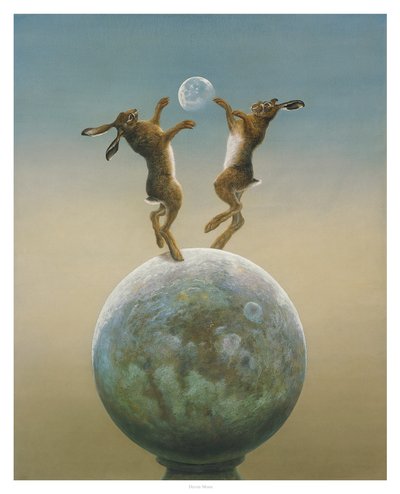 Devon Moon. (Aquarela e guache sobre papel) de Tim Hayward