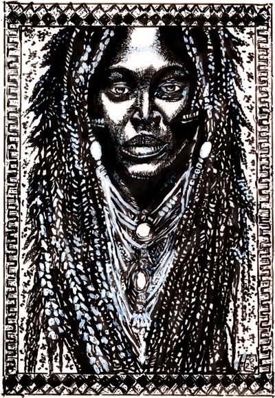 Retrato de Dreadlocks Africanos de Tim Hoinkis