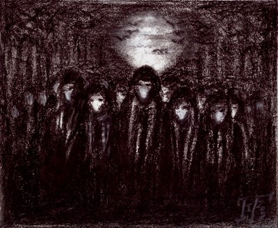 Figuras misteriosas da floresta de Tim Hoinkis