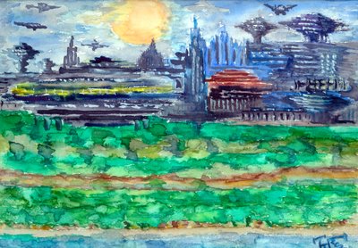 Cidade do Futuro Vibrante de Tim Hoinkis