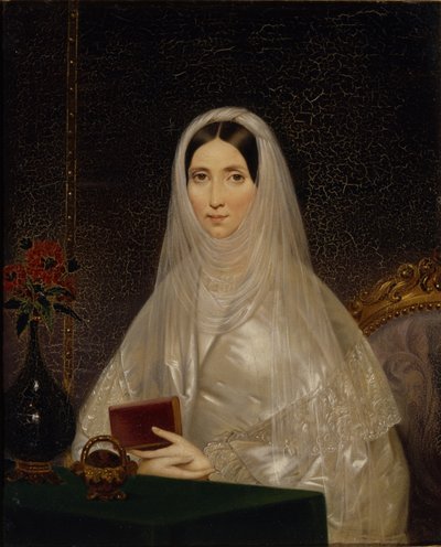Retrato da Condessa Tatyana Golitsyna Potemkina, década de 1840 de Timofei Andreyevich Neff