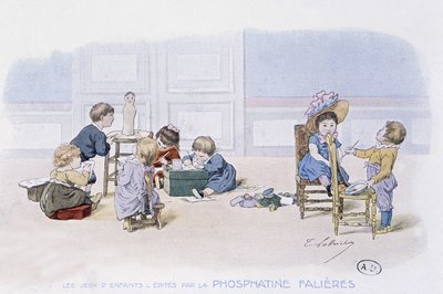 Peça de teatro infantil: pintura e modelagem - dess. de Lobrichon, ed. de Phosphatine Falières, v.1920 de Timoleon Marie Lobrichon