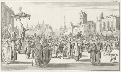 Papa Urbano II prega a Primeira Cruzada, 1683 de Timotheus Ten Hoorn